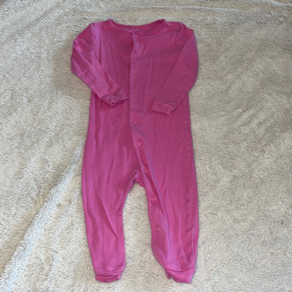 (2 for $10) joe fresh pink button up footie/ sleeper